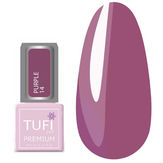 Gellack TUFI profi PREMIUM Lila №14 helle Himbeere 8ml (0102507) - Фото №1