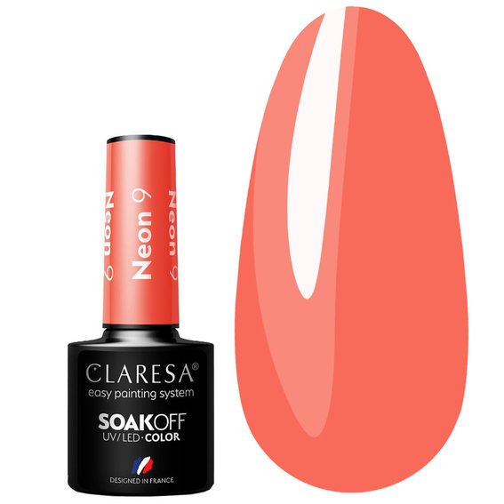 Claresa Lakier hybrydowy orange NEON 9-5g - Фото №1