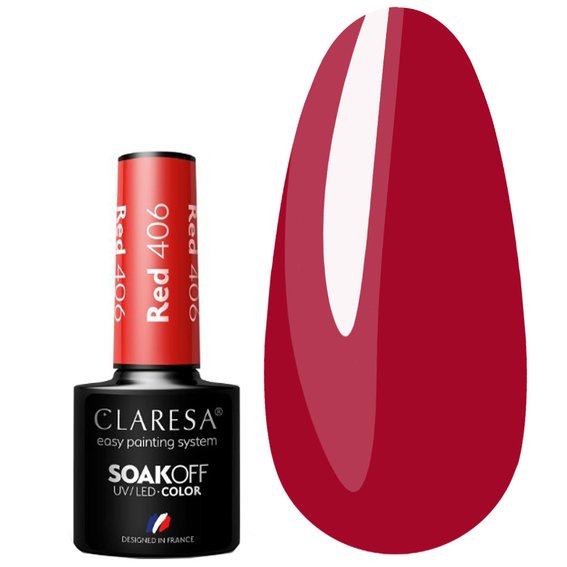 Gel polish Claresa RED 406 red 5 g - Фото №1