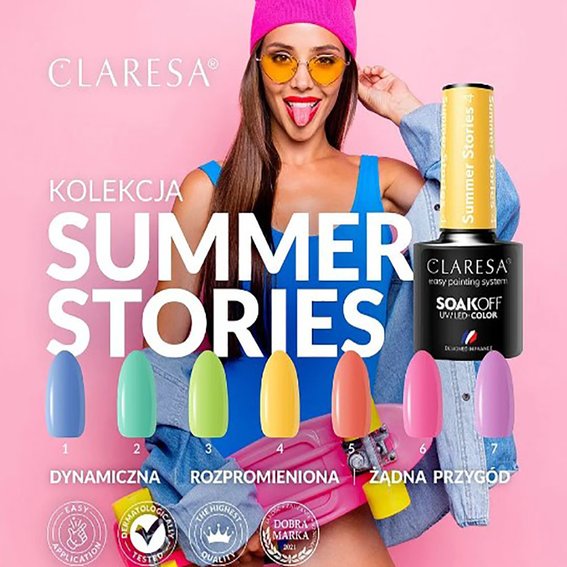 Claresa lakier hybrydowy hellblau SUMMER STORIES 1 -5g - Фото №3