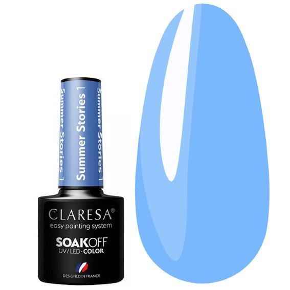 Claresa lakier hybrydowy hellblau SUMMER STORIES 1 -5g - Фото №1
