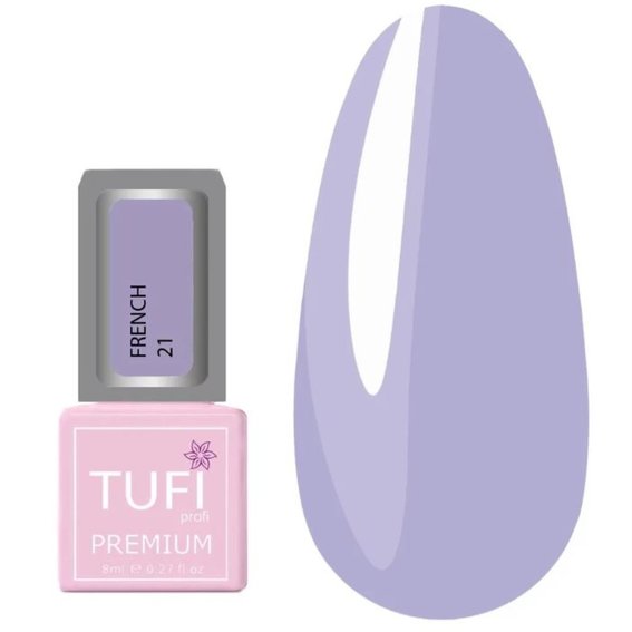 Gel polish TUFI profi PREMIUM French 21 romantic lilac 8ml (0283793) - Фото №1
