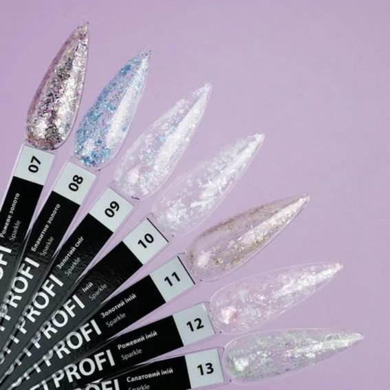 Гель-лак TUFI profi PREMIUM Sparkle 08 голубое золото 5 мл (0243536) - Фото №4