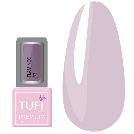 Gellack TUFI profi PREMIUM Flamingo №32 Lila Kreide 8 ml (0283801) - Фото №1