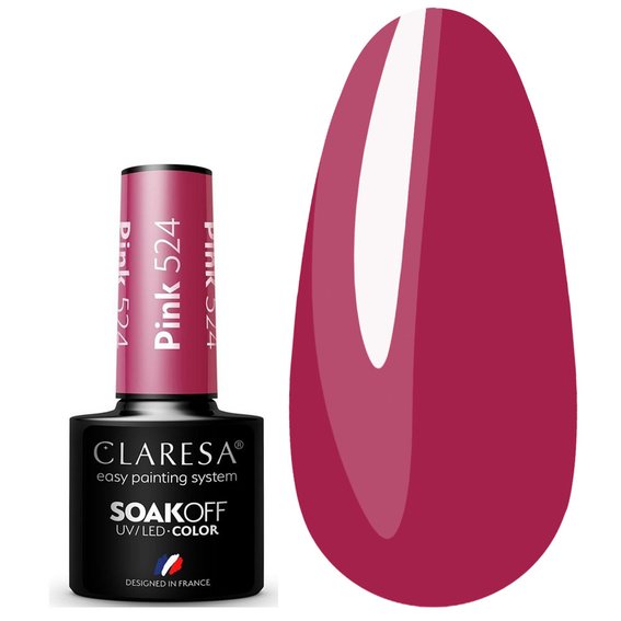 Гель-лак Claresa PINK 524 бордовый 5 мл - Фото №1