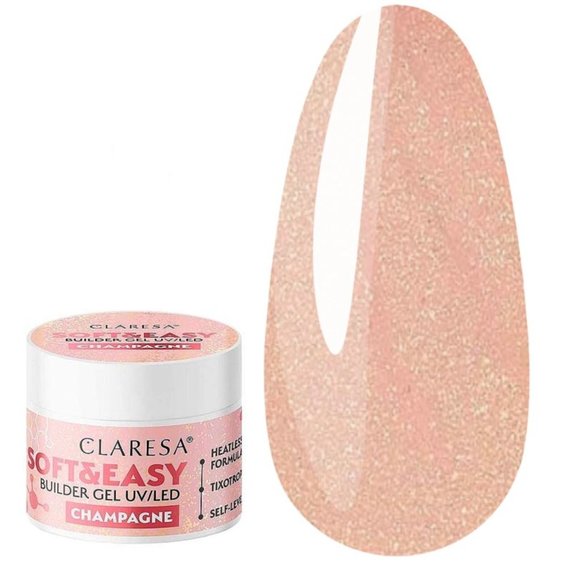 Гель для наращивания Claresa SOFT&EASY BUILDER GEL CHAMPAGNE 90 г