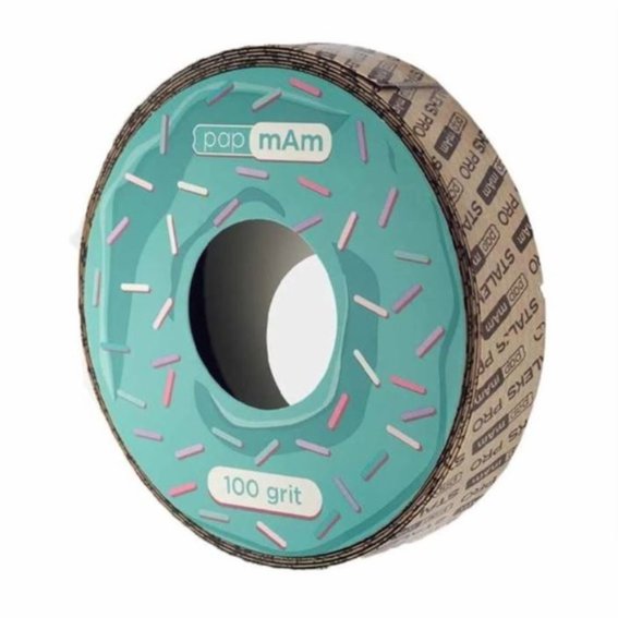 Spare papmAm file-tape block for Bobbinail STALEKS PRO 100 grit plastic reel 7 m