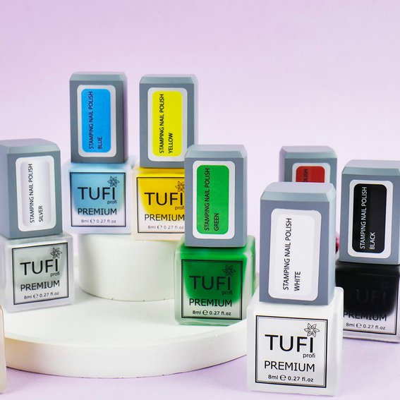 Stamping nail polish TUFI profi PREMIUM Stamping silver 8 ml (0295882) - Фото №4