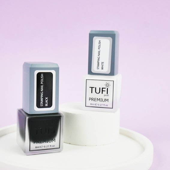 Stamping nail polish TUFI profi PREMIUM Stamping black 8 ml (0295883) - Фото №3