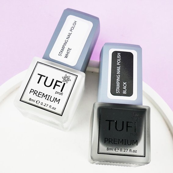 Stamping nail polish TUFI profi PREMIUM Stamping black 8 ml (0295883) - Фото №4