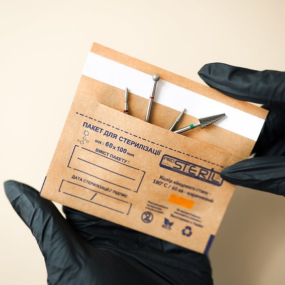Крафт-пакет PROSTERIL для паровой и воздушной стерилизации 60х100 мм коричневый 100шт - Фото №2