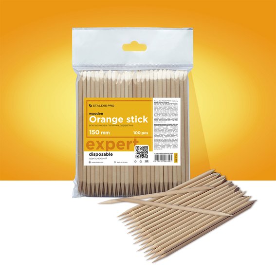 Деревянные палочки для маникюра STALEKS PRO 150 мм (100 шт) - Фото №3