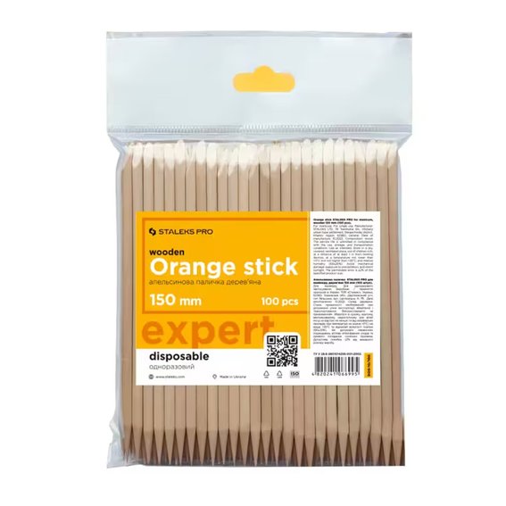 Деревянные палочки для маникюра STALEKS PRO 150 мм (100 шт) - Фото №1