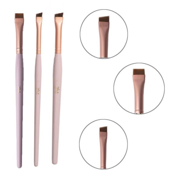 Набор кистей для бровей MAGIC BROW BRUSHES светло-розовый