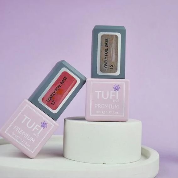 Base TUFI profi PREMIUM Lovely Foil Base with foil 18 dandelion 8 ml - Фото №5