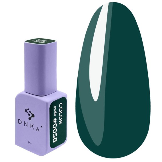 Gel polish DNKa 0058 dark turquoise 12 ml (GPDC0058) - Фото №1