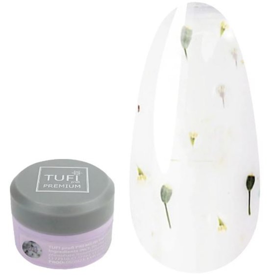 Gel polish TUFI profi PREMIUM Bloom 04 with dried allium flowers 5ml - Фото №1
