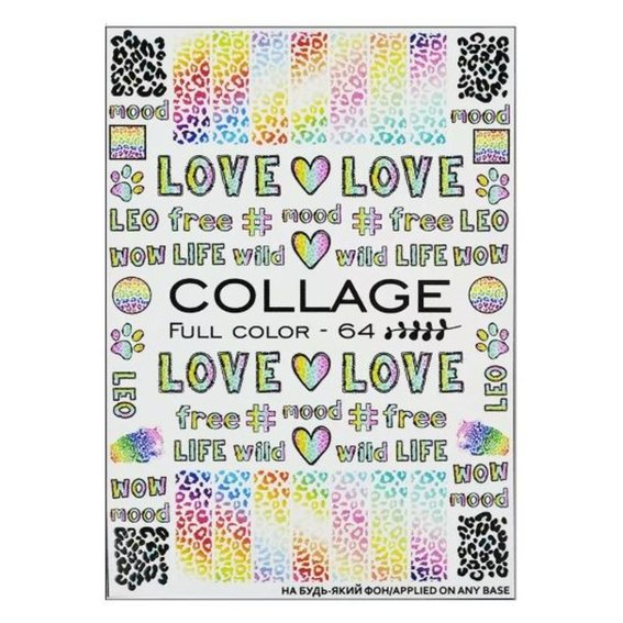 Slider design Crystaloff Collage full color 64 bright inscriptions