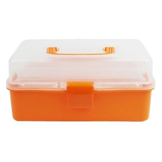 Контейнер YRE со съемным отделением большой оранжевый - Фото №1