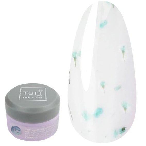 Gel polish TUFI profi PREMIUM Bloom 03 with dried crocus flowers 5ml - Фото №1