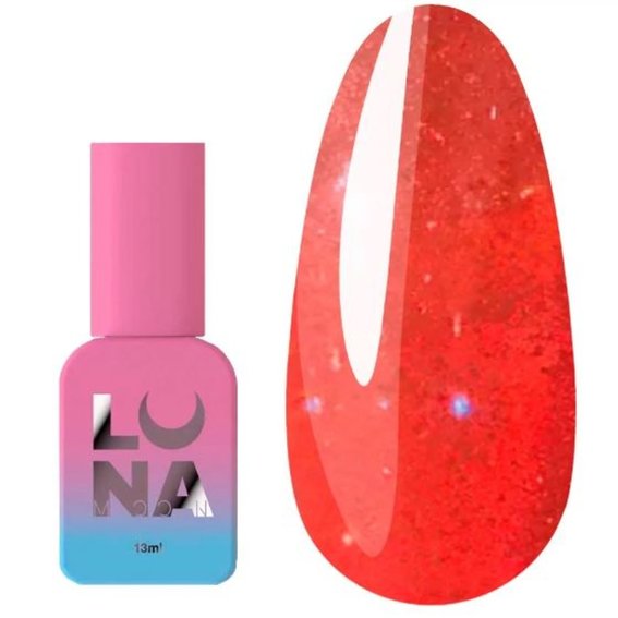 Acrylic gel LUNA Light №44 orange with glitter reflective 13 ml (249-2415-0483) - Фото №1