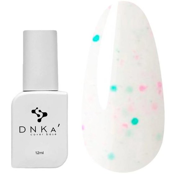 Base DNKa Cover №0056 Fairy milky with pink and blue flakes, 12 ml