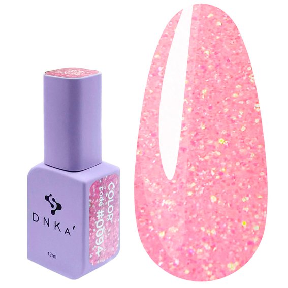 Gel polish DNKa 0094 pink with glitter 12 ml (GPDC0094) - Фото №1