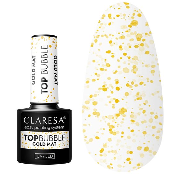 Матовый топ Claresa Bubble Gold Matt No Wipe 5 г - Фото №1