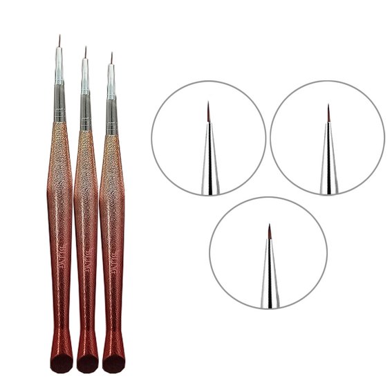 Set Manikürepinsel BLING 3 Stück Roségold - Фото №1