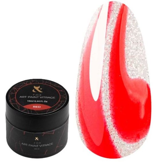 Buntglas-Gelfarbe F.O.X Art-Paint Vitrage rot 10 ml - Фото №1