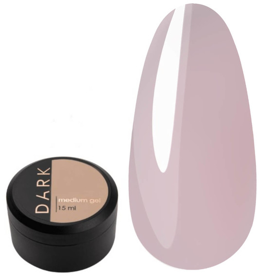 Gel for extensions DARK Medium Gel №41 pink beige, 15 ml - Фото №1