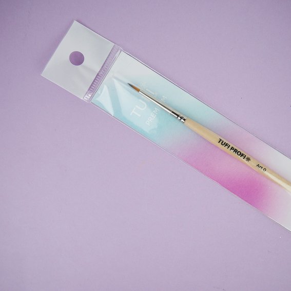 Кисть для дизайна TUFI profi PREMIUM Art круглая №0 (0120833) - Фото №3