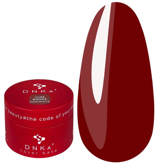 Base DNKa Cover  Base №0003 Passionate Burgundy 30 ml (DNKA0003-30) - Фото №1