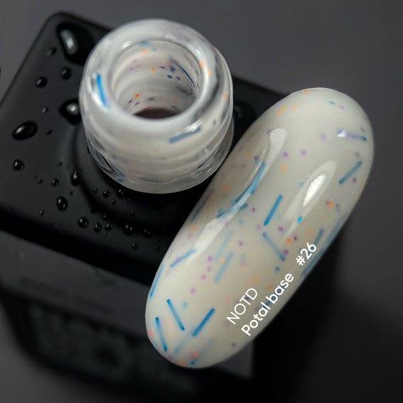 NAILSOFTHEDAY Potal Base Nr. 26 milchig mit mehrfarbigem - Фото №2