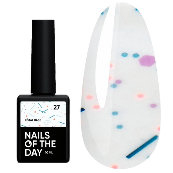 NAILSOFTHEDAY Potal Base Nr. 27 milchig mit mehrfarbigem - Фото №1