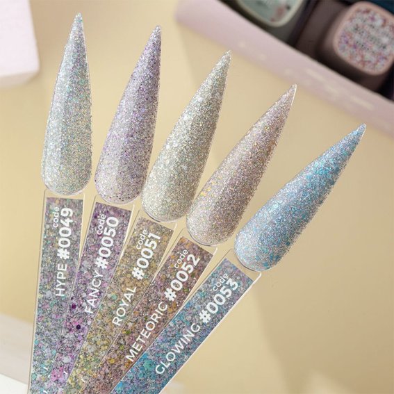 Base DNKa Cover #0051 Royal gold reflective with sequins of different sizes 30 ml (DNKA0051-30) - Фото №2