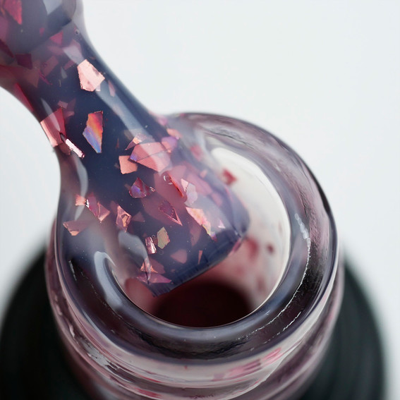 Color base SILLER Potal №1 milky pink with a pink leaf 8 ml - Фото №2