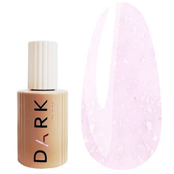 Dark Pro Base Potal 43 light pink with silver leaf, 15 ml - Фото №1