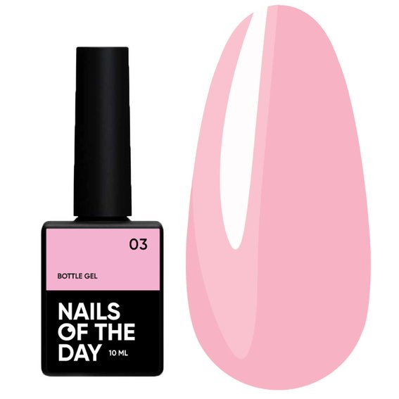 Gel NAILSOFTHEDAY Bottle gel 03 pink, 10 ml - Фото №1