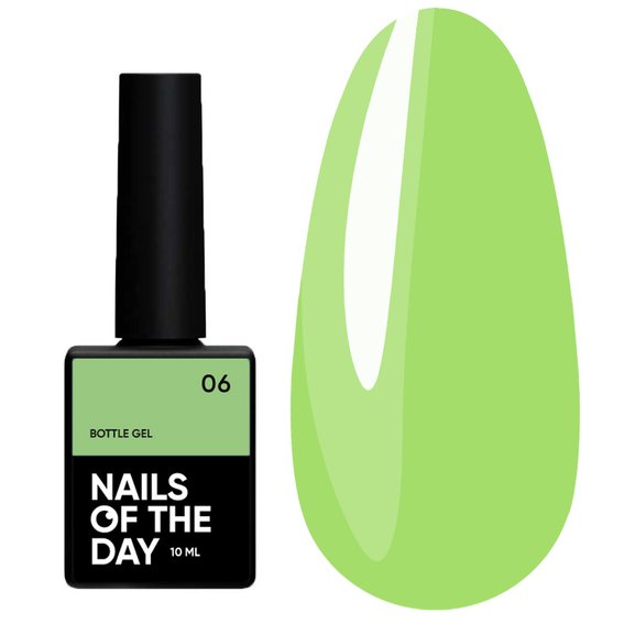 Гель NAILSOFTHEDAY Bottle gel 06 зеленый, 10 мл - Фото №1