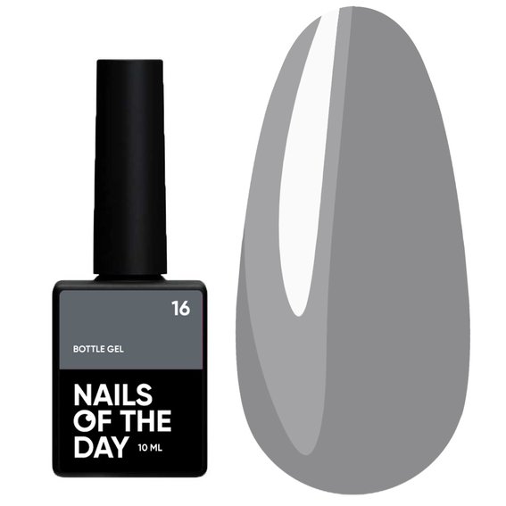 Гель NAILSOFTHEDAY Bottle gel 16 серый, 10 мл - Фото №1