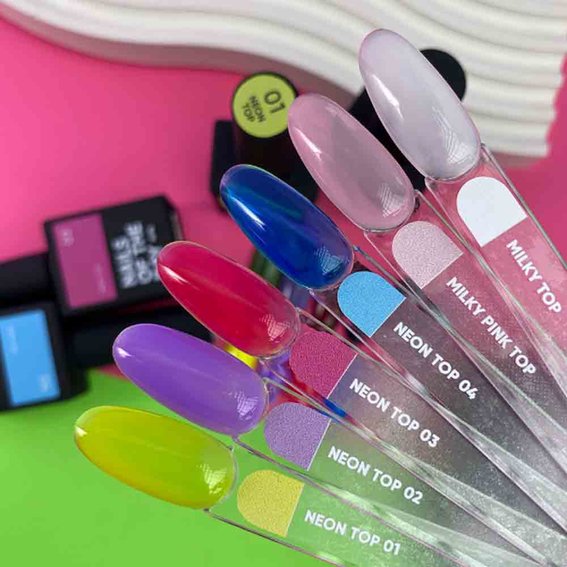 Тоp NAILSOFTHEDAY Neon top 02 purple, 10 ml - Фото №3