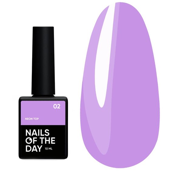 Тоp NAILSOFTHEDAY Neon top 02 purple, 10 ml - Фото №1
