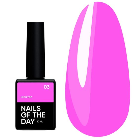 Топ NAILSOFTHEDAY Neon top 03 розовый, 10 ml - Фото №1