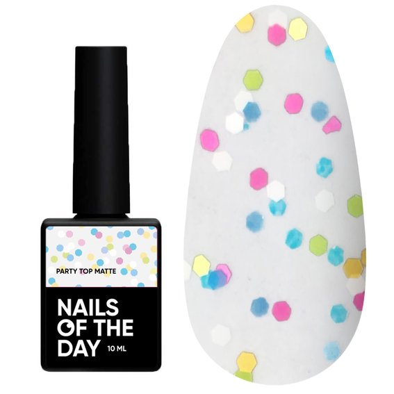Топ NAILSOFTHEDAY Party top matte, 10 ml - Фото №1