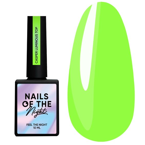 Top NAILSOFTHENIGHT Casper leuchtendes Top, 10 ml - Фото №1