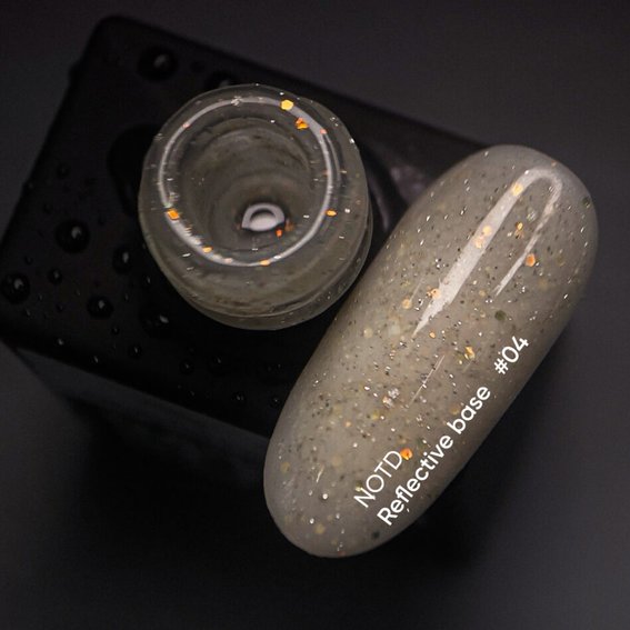 База NAILSOFTHENIGHT Reflective base 04 бежево-молочный, 10 ml - Фото №2