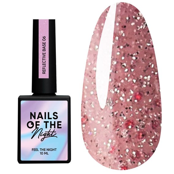 База NAILSOFTHENIGHT Reflective base 06 бледно-розовый, 10 ml - Фото №1