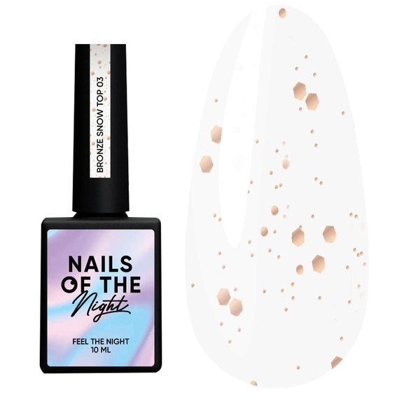 Top NAILSOFTHENIGHT Bronze Snow top 03, 10 ml - Фото №1