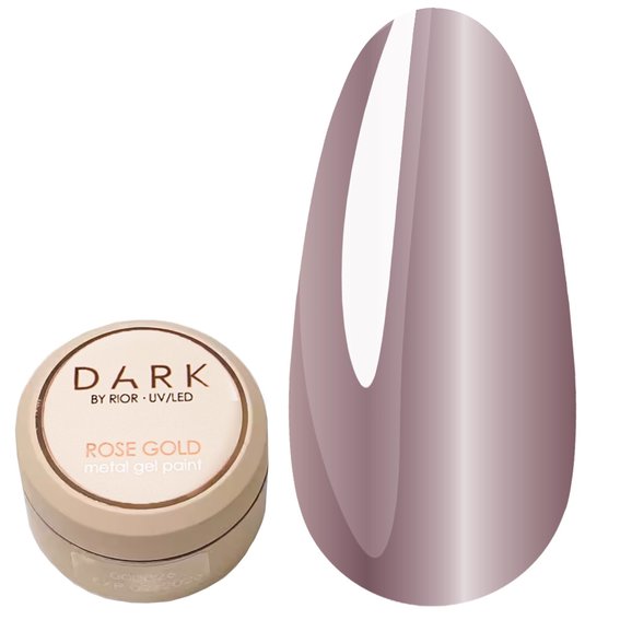Dark Rose Gold metal gel paint 5 g - Фото №1